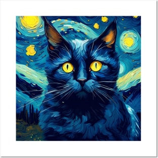 Cat Van Gogh Posters and Art